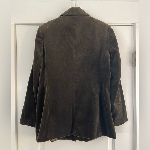 Coolest OuiSet Vintage Olive Green Velvet Blazer - 14 - Picture 8 of 8